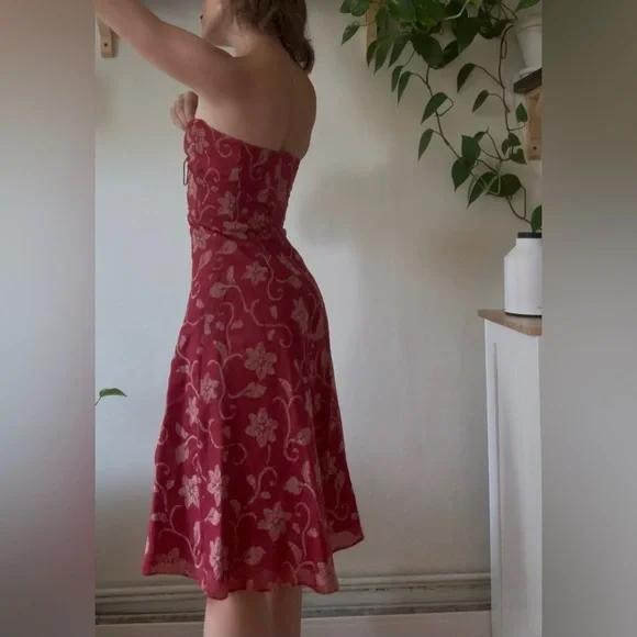 J.Crew Floral Cotton Bustier Dress – Size 0 - Picture 5 of 5